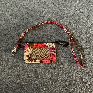 Vera Bradley Zip ID Case and Matching Lanyard